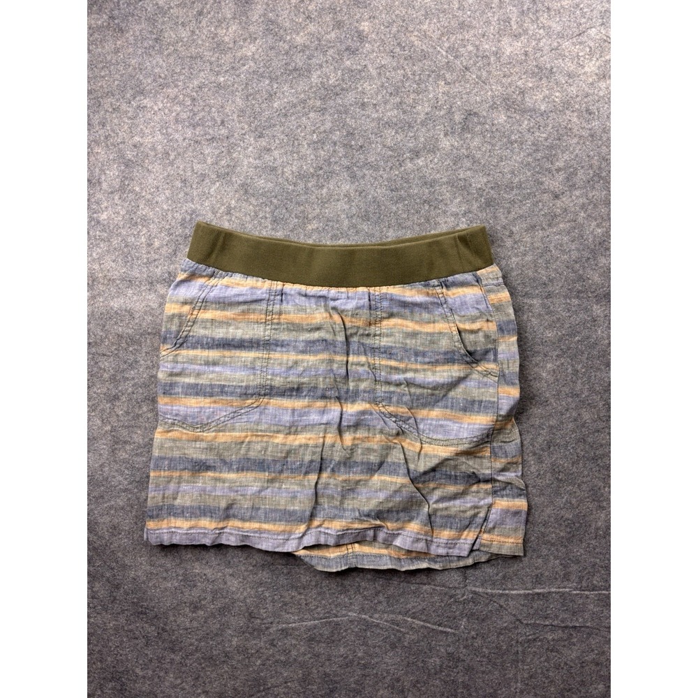 Toad & Co Womens Size S 100% Linen Linette Striped‎ A Line Mini Skirt Outdoorsy